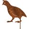 CALIFORNIA HOME AND GARD Metal Rustic Looking Up Rust Baby Quail Garden Stake, 4 Inch Tall, Brownish Red