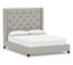Harper Upholstered Tufted Bed without Nailheads, Queen, Performance Boucle Pebble