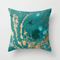 Fluid Gold Couch Throw Pillow by Grace - Cover (16" x 16") with pillow insert - Indoor Pillow